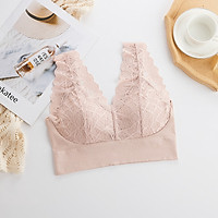Áo ngực ren/ bra thể thao, không gọng, miếng đệm cao su thân thiện với làn da, thoải mái dành cho nữ LYEA016