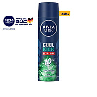 Xịt ngăn mùi NIVEA MEN Cool Kick Extra Dry Mát Lạnh - Siêu Khô Thoáng (150ml) - 83165