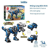 Đồ Chơi Xếp Hình Khủng Long Biến Hình 375 chi tiết - Qman 4803