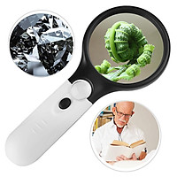 3 LED Light 45X Handheld Magnifier Reading Magnifying Glass Lens Jewelry Loupe M