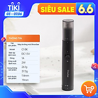 Máy tỉa lông mũi ShowSee C1-BK cầm tay có thể tháo rời với dao cắt hai lưỡi xoay 360 ° - Hàng chính hãng