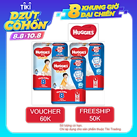 Combo 3 Gói Tã Quần Huggies Dry Gói Cực Đại L68 (68 Miếng) - Tặng 8 miếng
