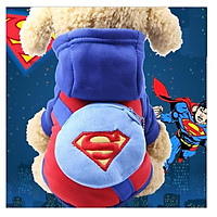 QUẦN ÁO CHÓ MÈO ÁO NỈ CÓ MŨ SPAIDERMAN