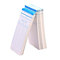 90pcs/ Pack Time Cards Timecards Monthly 2-sided 18 * 8.4cm for Employee Attendance Time Clock Recorder