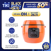 Nồi cơm điện mini MIDEA MR-CM07NB tặng kèm xửng hấp và muỗng cơm (Dung tích 700ml - Chống dính - Nấu cơm, nấu cháo) - Hàng Chính Hãng