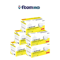 Combo 5 Hộp Khẩu Trang y tế Alleluia 4 Lớp Kháng Khuẩn 99% (hộp 50 cái)
