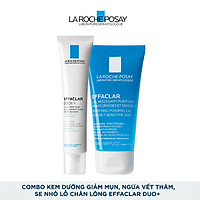 Combo Kem Dưỡng Giảm Mụn, Ngừa Vết Thâm, Se Nhỏ Lỗ Chân Lông La Roche-Posay Effaclar Duo+ M694050 (40ml) + Gel Rửa Mặt Dành Cho Da Dầu Nhạy Cảm La Roche-Posay Effaclar Purifying Foaming Gel 100771312 (50ml)