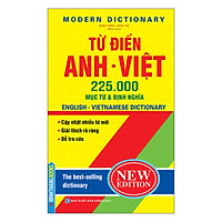 Từ Điển Anh Việt 225000 Mục Từ & Định Nghĩa (Bìa Cứng)