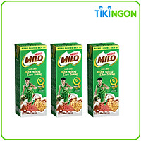 Lốc 3 hộp sữa lúa mạch Nestlé MILO Bữa Sáng 180ml