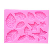Maple Leaf Silicone Baking Mold DIY Fondant Cake Decorating Tools Gumpaste Chocolate Candy Clay Mould Specification:Pink