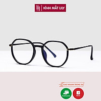 Gọng kính cận nam nữ LILYEYEWEAR mắt tròn thanh mảnh nhẹ nhàng màu sắc thời trang 90361