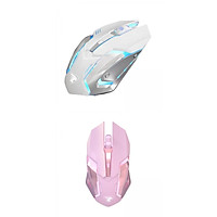 2Pcs G304 Wireless Mouse PC Ergonomic LED Light Computer with Receiver