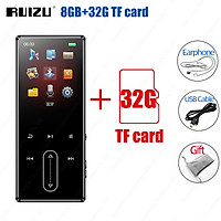 RUIZU D22 MP3 Player Reproductor 8GB Bluetooth-compatible Music Player Support TF Card Recording E-Book Pedometer Portable Audio Player Built-in Speaker HiFi Lossless Mini Walkman