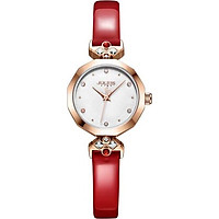 Đồng Hồ Nữ JS-034A Julius Star Hàn Quốc Dây Da (Đỏ)