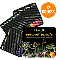 H&B 120 Colors Pencil Painting Stick Art Set Kit for Children Kids Adults Artist Drawing Picturing Coloring Sketching