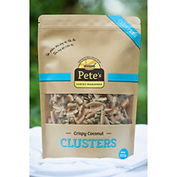 Dừa sấy giòn CRISPY COCONUT CLUSTERS 225g Pete's Luxury Wholefoods