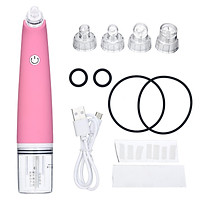 Blackhead Remover Pore Vacuum Electric Face Vacuum Pore Cleaner Acne White Heads Removal with 4 Suction Heads for Facial