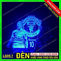 Đèn Logo CLB M.U cầu thủ R00NEY (L0217-G) - Thiết kế & khắc hình theo yêu cầu - Quà tặng Đèn khắc hình , …
