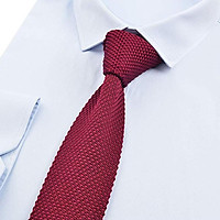 Men's Fashion Knitted Solid Necktie Casual Narrow Skinny Woven Tie