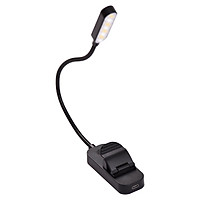 USB Rechargeable12 LEDs Book Light Clip On Reading Light LED Lamp Eye Protection Nightlight 3 Color Temperature Stepless