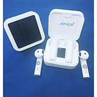 Tai nghe bluetooth không dây AMOI Air 6 Plus hỗ trợ sạc bằng năng lượng mặt trời, bluetooth 5.0, chống nước IP4, nghe nhạc và đàm thoại-Hàng chính hãng