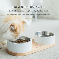 Xiaomi Youpin AMEIFU Bát cho chó bằng thép không gỉ có thể tháo rời Dụng cụ uống nước cho mèo dễ dàng làm sạch khay đựng thức ăn cho vật nuôi đôi bát đồ dùng cho chó và mèo chuyên nghiệp