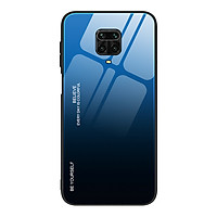 Ốp lưng Xiaomi Redmi Note 9S gương cứng 2 màu Gradient Ver 2 , viền TPU dẻo đen