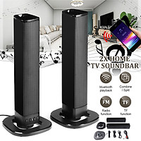 2PCS/SET Home TV bluetooth Sound Bar Stereo Speakers Detachable Soundbar Wireless