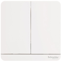 Bộ công tắc đôi 1 chiều 16A, có đèn LED- Schneider Electric - E8332L1LED-WD-G19