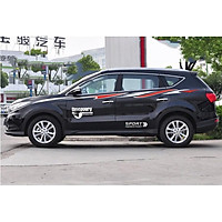 Đề can dán xe, Trang trí xe ô tô, Team dán xe, Tem xe ô tô phong cách thể thao TS037 (trắng đỏ)
