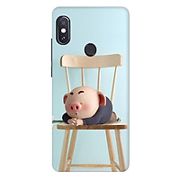 Ốp lưng nhựa cứng nhám dành cho Xiaomi Redmi Note 5 Pro in hình Heo Ngủ Nướng