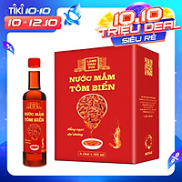 Nước mắm tôm biển Làng Chài Xưa 525ml/chai Hồng Ngọc Đại Dương 300 năm truyền thống