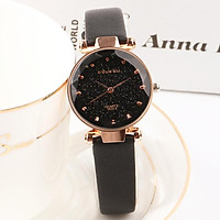 Đồng hồ đeo tay nữ mặt nhỏ, dây da nhiều màu thời trang, phong cách Hàn Quốc DOU3422-5, Tặng vòng đeo tay - Hàng nhập khẩu