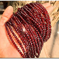 Vòng tay đá Garnet đỏ cắt giác Minh Tâm Jewelry