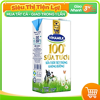 [HCM] - Sữa Tươi Tiệt Trùng Vinamilk 100% Không Đường (1L) - được bán bởi TikiNGON - nhanh 3H