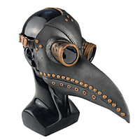 Hot Copper Silver Nail Halloween Mask Plague Steam Beak Doctor Mask Festive Party Supplies