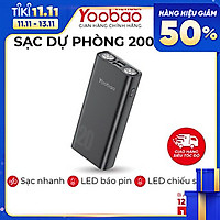 Pin sạc dự phòng Yoobao L20 20000mAh tích hợp 2 đèn LED siêu sáng-Thiết kế hiện đại- Hàng chính hãng