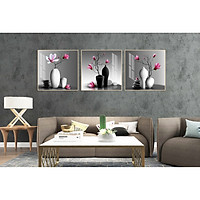 Tranh treo phòng khách-Tranh treo tường BÌnh Hoa H26794 /Gỗ MDF cao cấp phủ kim sa/ Chống ẩm mốc, mối mọt/Bo viền góc tròn