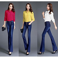 Quần jean ống loe 4 nút was nhẹ
