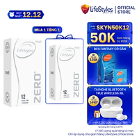 Bao Cao Su LifeStyles Zero Super Thin Siêu Mỏng Cao Cấp Hộp 12 bao