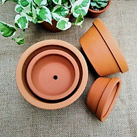 Chậu Bát Tràng Trồng Sen Đá, Xương Rồng - CHẬU ĐẤT NUNG THẤP