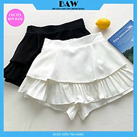 Chân Váy Nữ, Chân Váy Ngắn Dập Ly Xòe Tầng Có Lót Quần Trong Cao Cấp Thương Hiệu Baw CV01