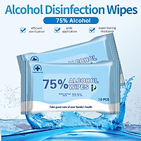 10 Packs Alcohol Wipe Pad Sheet Disposable Skin Surface Wipe