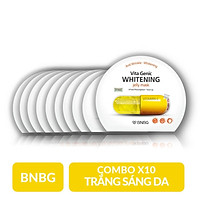 Combo 10 Mặt nạ dưỡng da trắng sáng và làm đều màu da BNBG Vita Genic Whitening Jelly Mask (Vitamin C) 30ml x 10