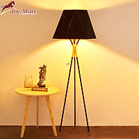 Đèn Cây Đứng Trang Trí Phòng Ngủ - Đèn Đứng Thân Hợp Kim Sơn Tĩnh Điện, Chao Vải Đen Thiết Kế Hiện Đại ML217