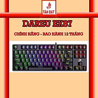 Bàn phím cơ Gaming DAREU EK87 - Black (MULTI-LED, Blue/ Brown/ Red D switch) Hàng Chính Hãng