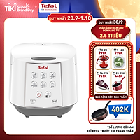 Nồi cơm điện tử Tefal RK733168 - 1.8L 750W - Lòng nồi niêu vân đá cao cấp - Giữ ấm 12 tiếng - Công nghệ Fuzzy Logic - Hàng chính hãng