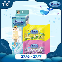 Combo 1 Bộ Cây Lau Sàn Đa Năng iHomeDa & 5 + 5 Khăn ướt lau sàn kháng khuẩn tiện dụng iHomeDa ( Hương Cam & Hương Lavender) - Combo 1 Multi functional cleaning mop and 5 + 5 flooring wet wipes/ iHomeda cleaning mop combine with wet wipes