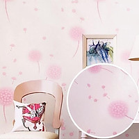 Giấy dán tường bồ công anh hồng khổ rộng 45cm