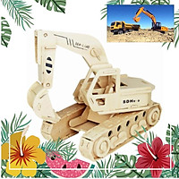 Trang trí Mô Hình Máy Xúc ghép 3D trang trí Bàn làm việc, phòng đọc sách, phòng khách